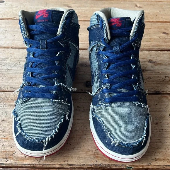 Nike SB Dunk High QS "Reese Forbes Denim" Sneakers - Picture 5 of 14